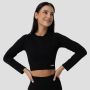 FLO Ribbed női Crop Top Black - GymBeam XL