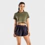 Flux khaki női crop top - SQUATWOLF M