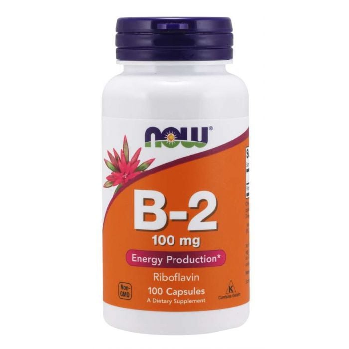 Vitamin B-2 100 mg Capsules - NOW Foods
