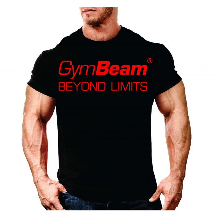 Tričko Beyond Limits Black Red - GymBeam