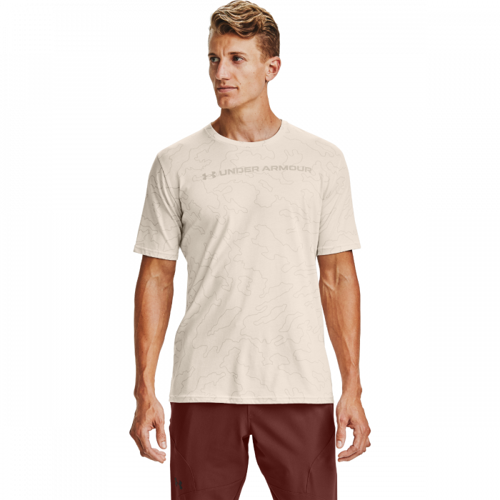 T-shirt All Over Wordmark Brown - Under Armour