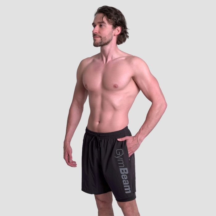 Essence 2in1 rövidnadrág Black - GymBeam L