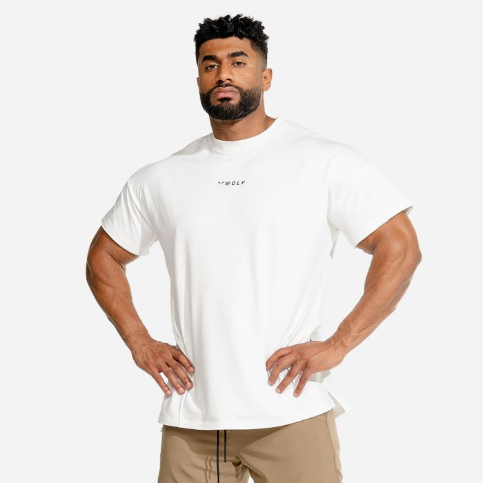 Men's T-shirt Bodybuilding White - Squat Wolf