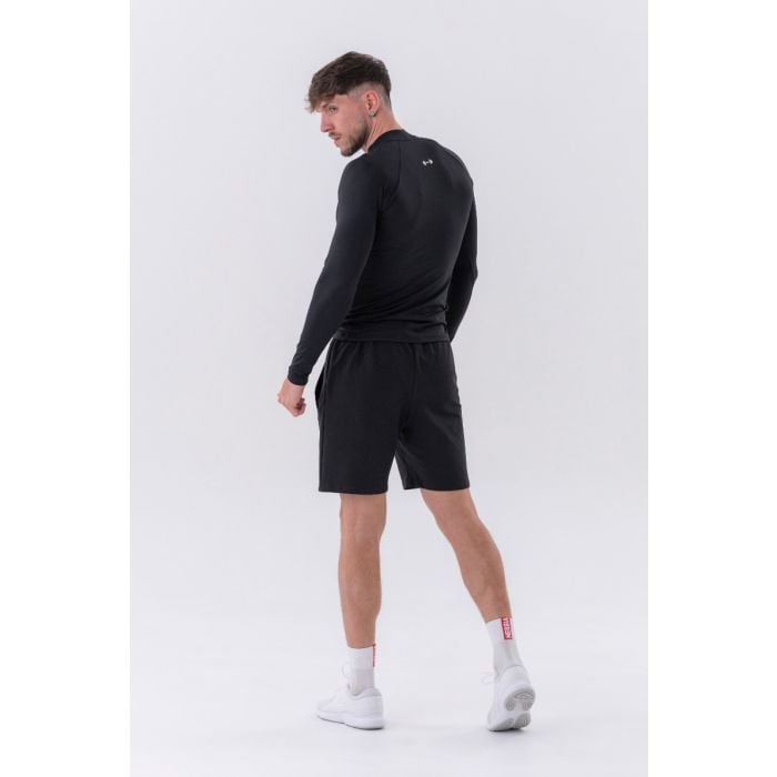 Active Long-Sleeve Black férfi hosszú ujjú póló - NEBBIA XXL