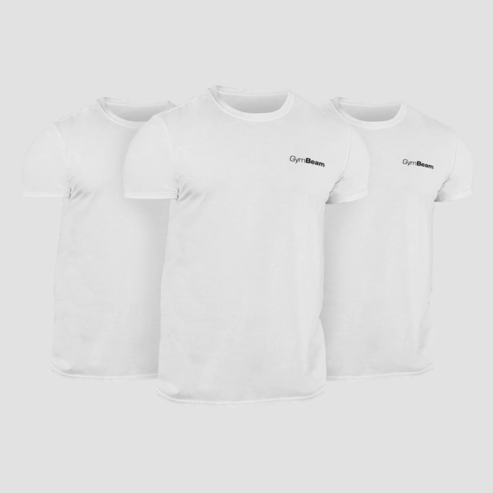 Basic póló 3Pack White - GymBeam XXXL - 3pack