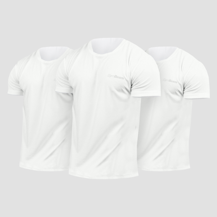 TRN póló 3Pack White - GymBeam XXXL - 3pack