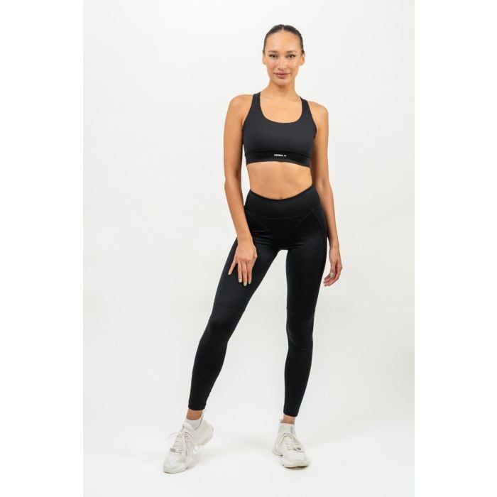 Sport Bra Racer Back Black - NEBBIA XS
