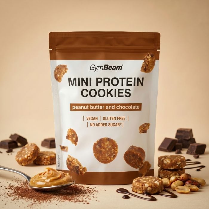 Mini Protein Cookies - GymBeam 100 g - mogyoróvaj-csoki