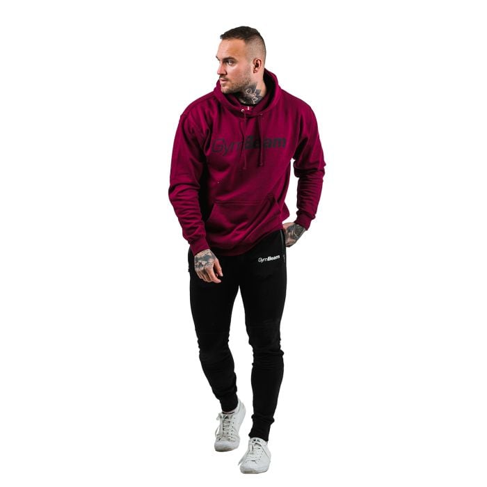PRO Hoodie pulóver Burgundy - GymBeam L