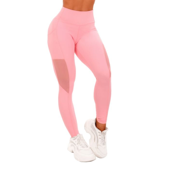 Mesh Panel női leggings Pink - GymBeam S