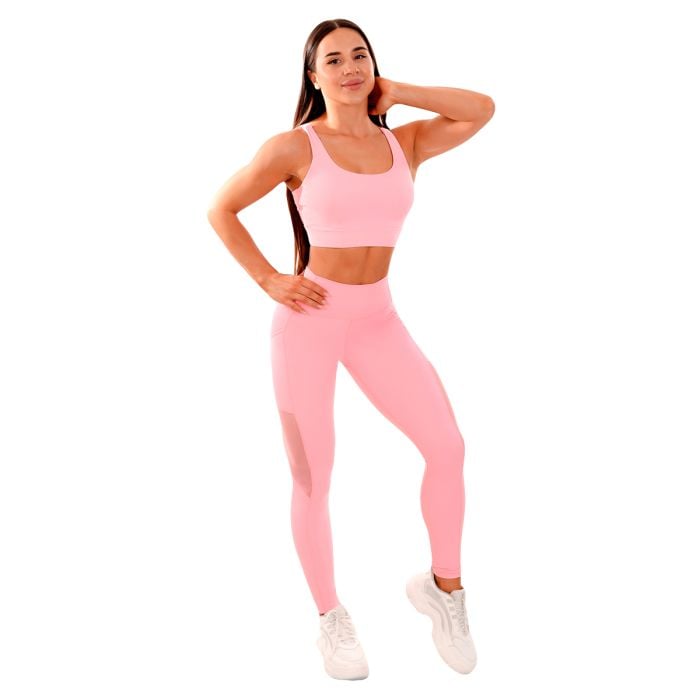 Mesh Panel női leggings Pink - GymBeam S