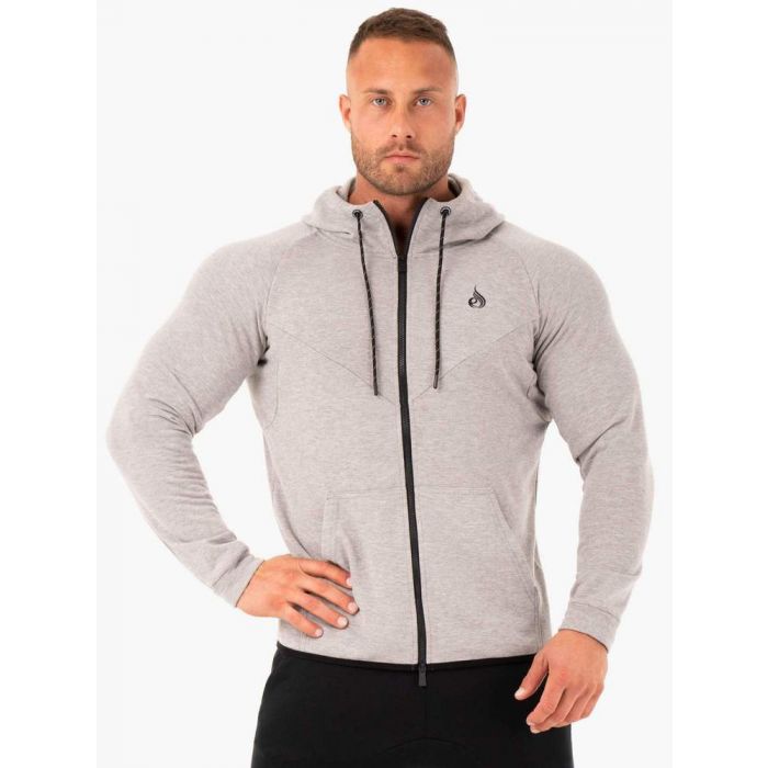 Men's Athletic Zip Up Hoodie Grey - Ryderwear