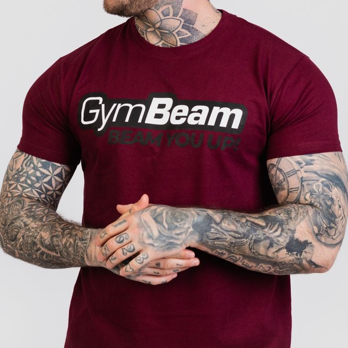 Beam póló Burgundy - GymBeam L