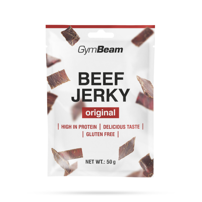 Beef Jerky szárított marhahús - GymBeam 50 g - eredeti