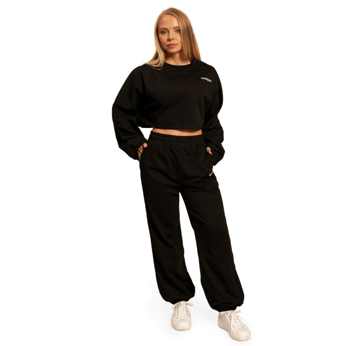 Bliss Cropped női pulóver Black - BeastPink S