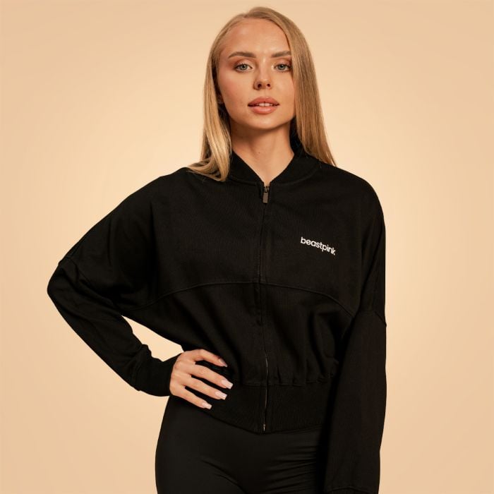 Bliss Zip-Up női pulóver Black - BeastPink S