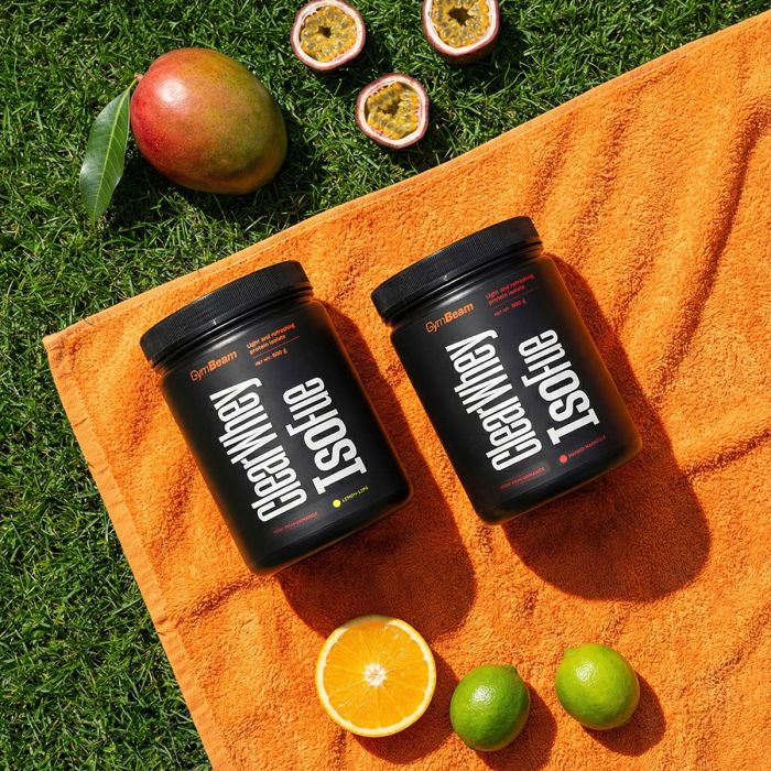 Clear Whey IsoFue - GymBeam 500 g - őszibarackos jegestea