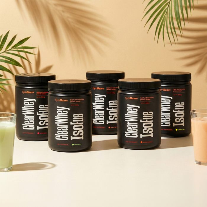 Clear Whey IsoFue - GymBeam 500 g - őszibarackos jegestea