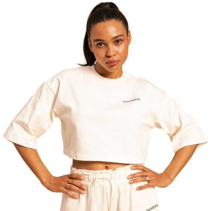 Cropped Serenity női póló Ivory - BeastPink S
