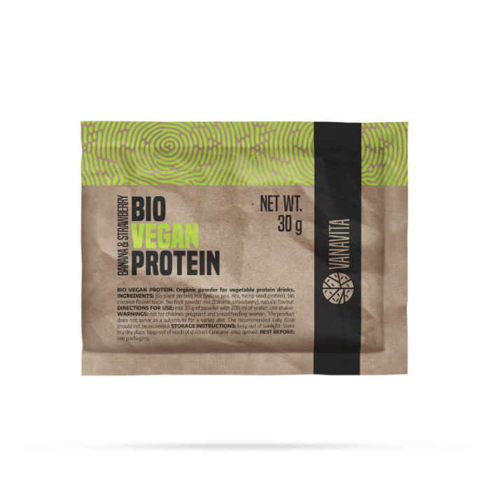 Bio Vegan Protein Sample - VanaVita 30 g - banán eper