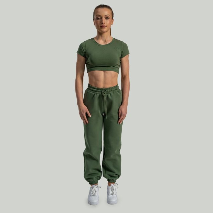 Essential női crop top Cedar Green - STRIX M