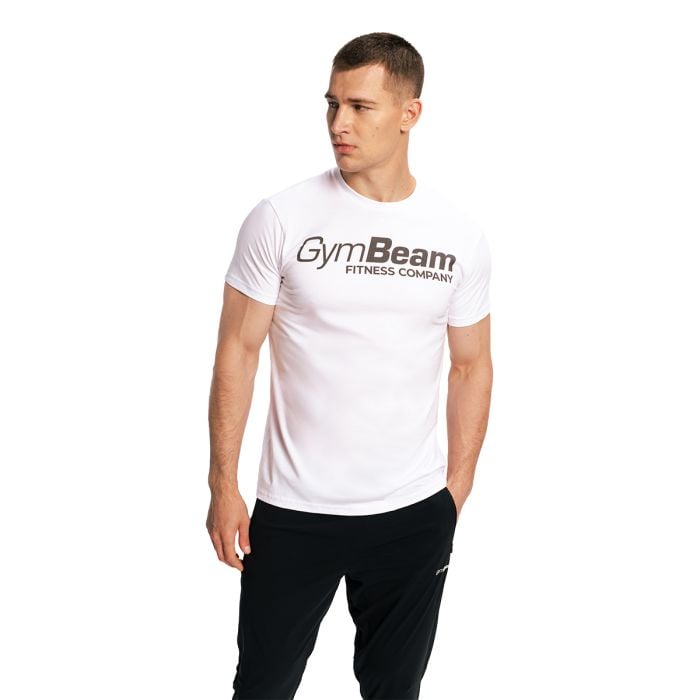 Fitness póló White - GymBeam XL