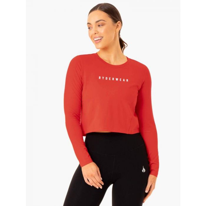 Women‘s Long Sleeve Top Foundation Red - Ryderwear