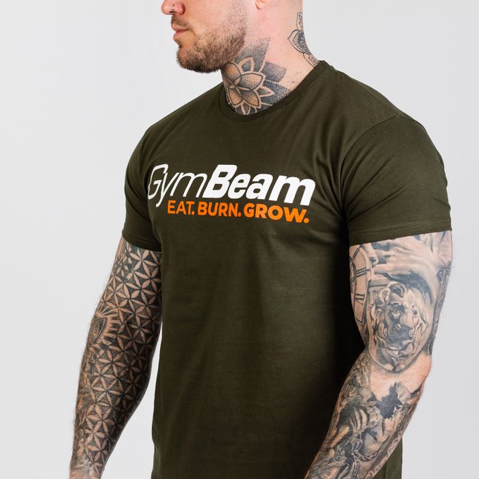 Grow póló Military Green - GymBeam L