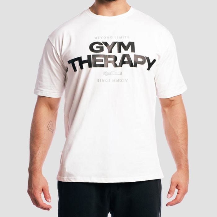Gym Therapy póló White - GymBeam L