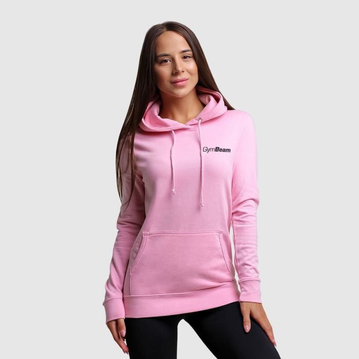 PRO Hoodie Baby Pink női pulóver - GymBeam M - pink - white