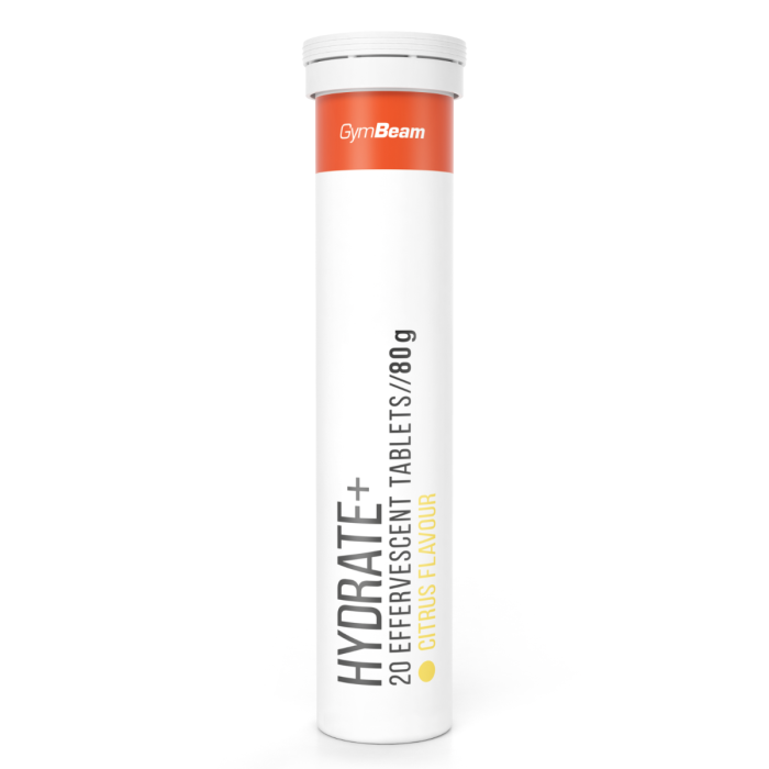 Hydrate+ pezsgőtabletta - GymBeam citrusgyümölcsök - 20 tabl.