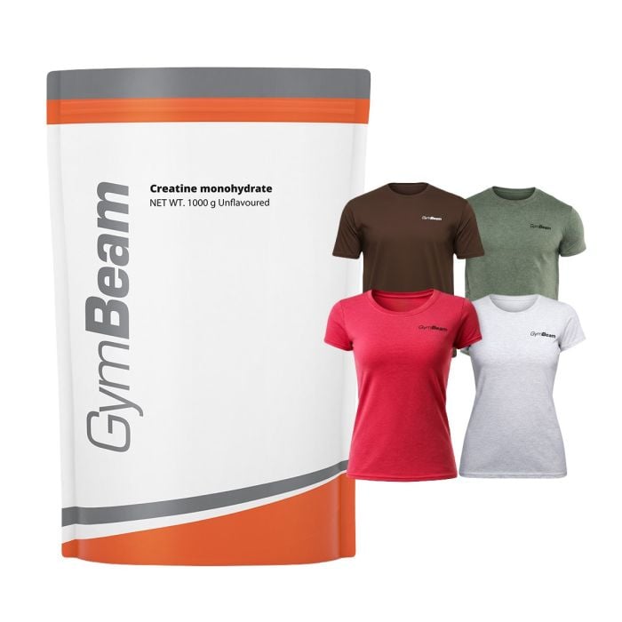 100% Kreatin-monohidrát - GymBeam 500 g - ízesítetlen - 01