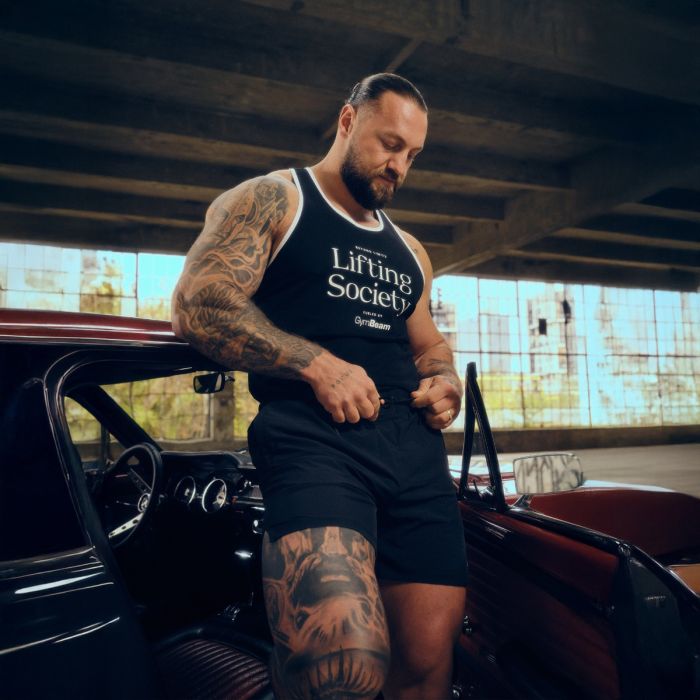 Lifting Society Stringer atléta Black - GymBeam L