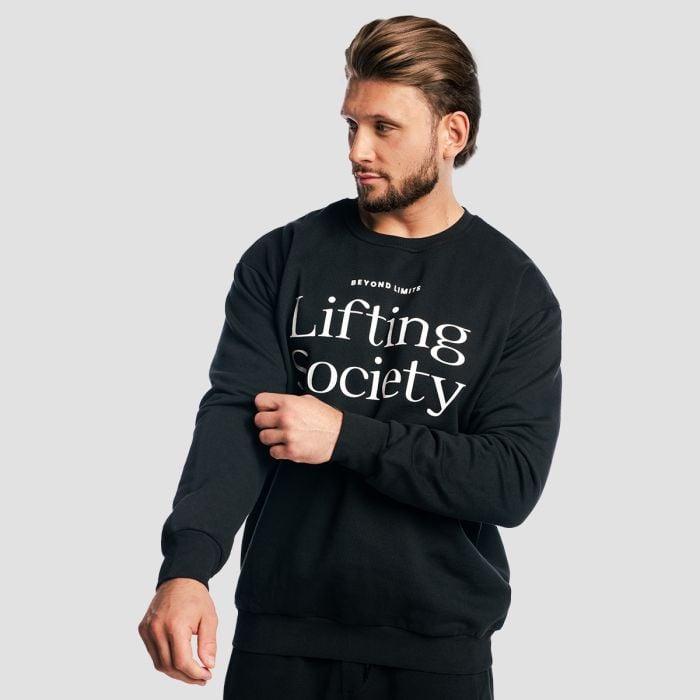 Lifting Society pulóver Black - GymBeam M