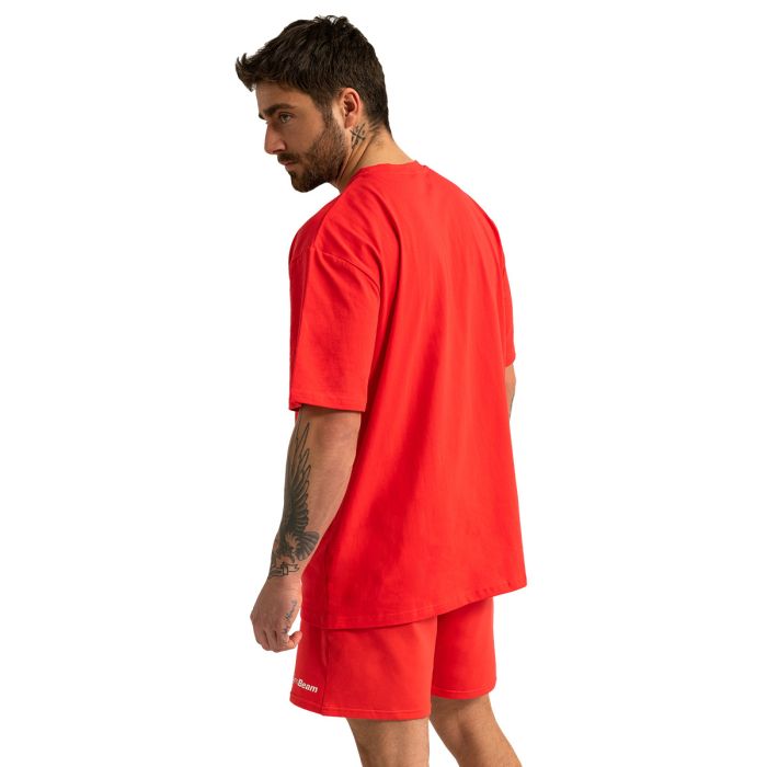Limitless Oversized póló Hot Red - GymBeam S