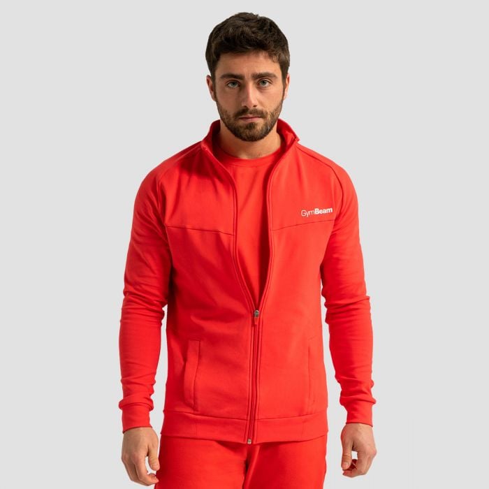 Limitless cipzáras pulóver Hot Red - GymBeam