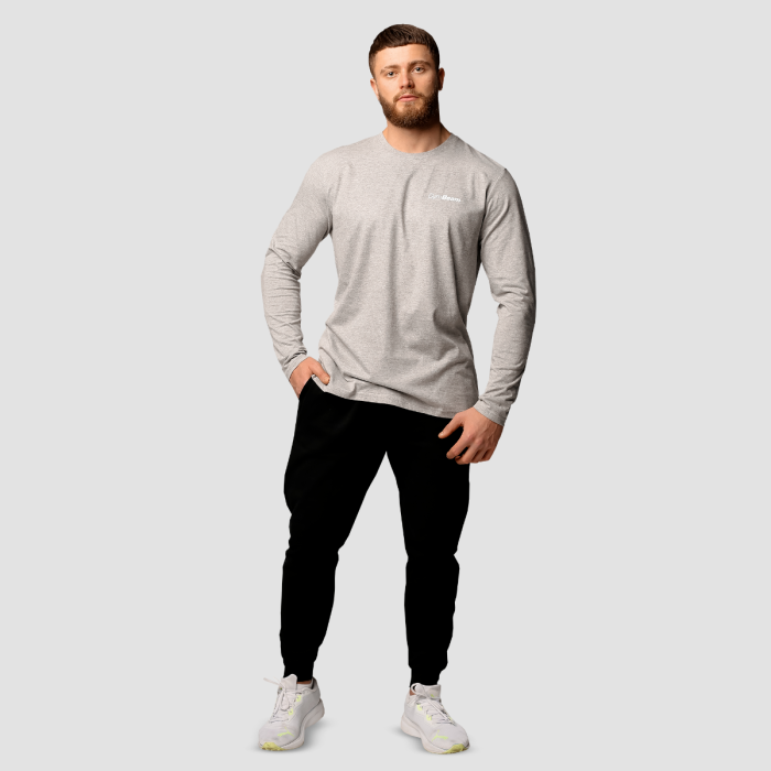 Basic hosszú ujjú férfi póló Grey - GymBeam XL