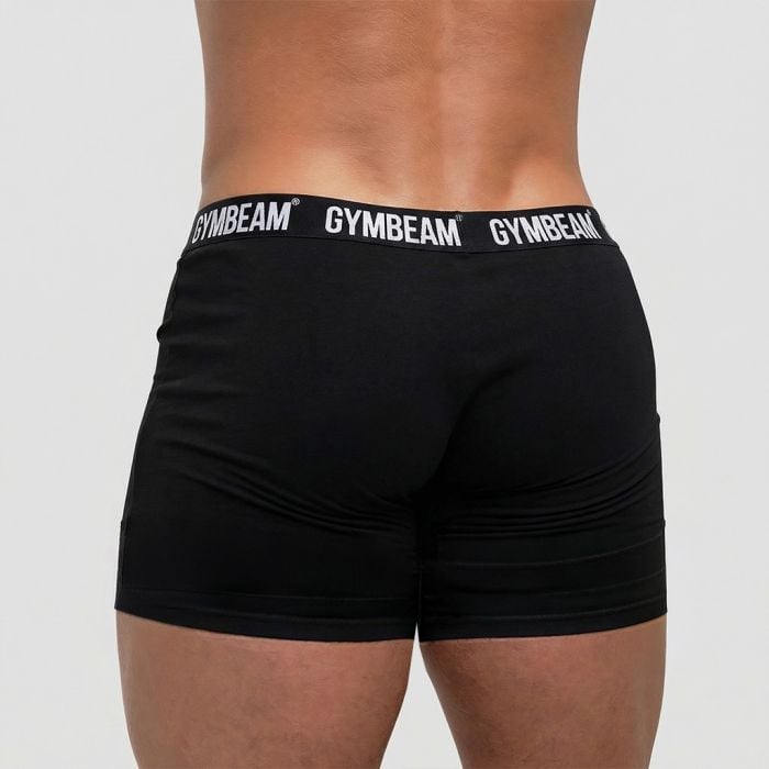 Men‘s FIT Boxers 3Pack Black - GymBeam XXXL