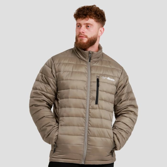 Puffer férfi kabát Vetiver/Black - GymBeam XXL