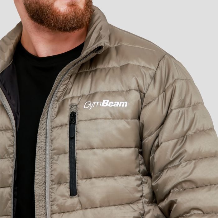 Puffer férfi kabát Vetiver/Black - GymBeam XXL