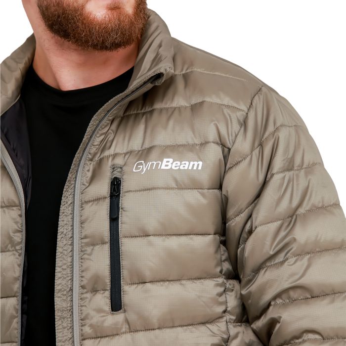 Puffer férfi kabát Vetiver/Black - GymBeam XXL