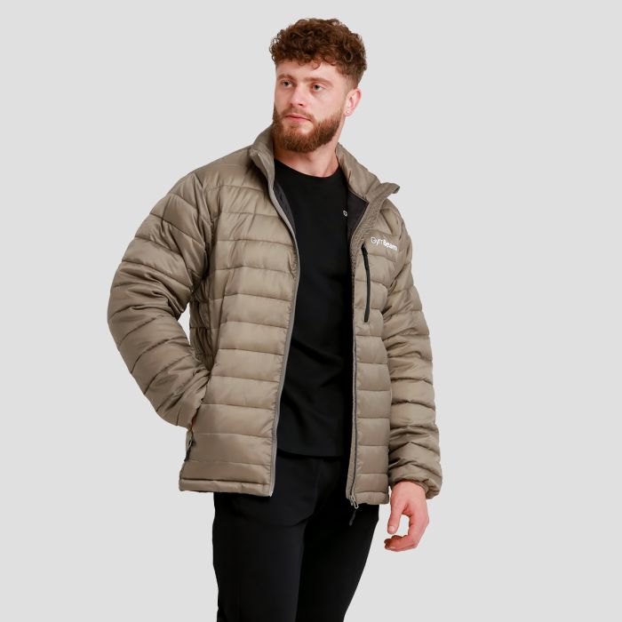 Puffer férfi kabát Vetiver/Black - GymBeam XXL
