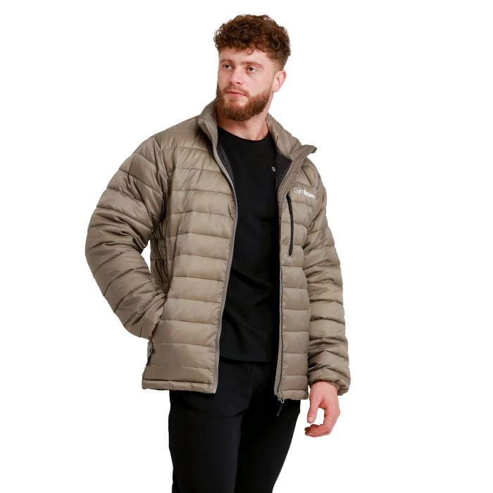 Puffer férfi kabát Vetiver/Black - GymBeam XXL