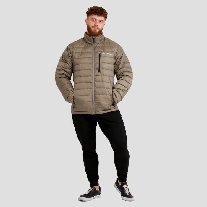 Puffer férfi kabát Vetiver/Black - GymBeam XXL