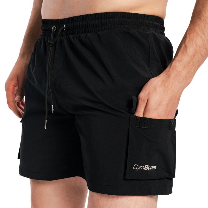 Cargo férfi fürdőnadrág Black - GymBeam XXXL