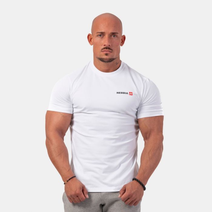 Men‘s T-shirt Minimalist Logo White - NEBBIA
