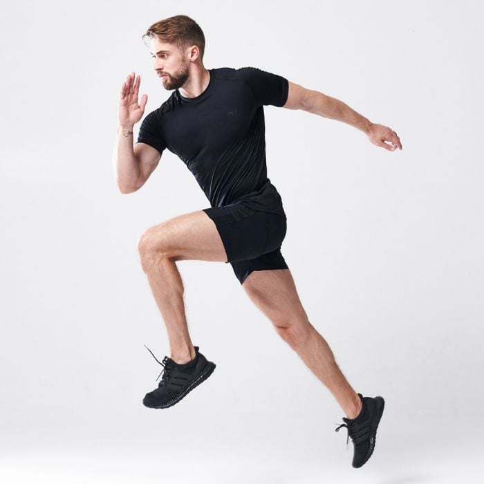 Vented Run Black férfi póló – SQUATWOLF XL