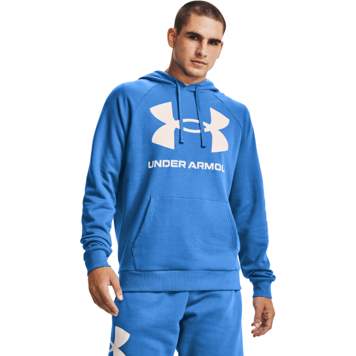 Men's Hoodie Rival Fleece Big Logo HD blue - Under Armour