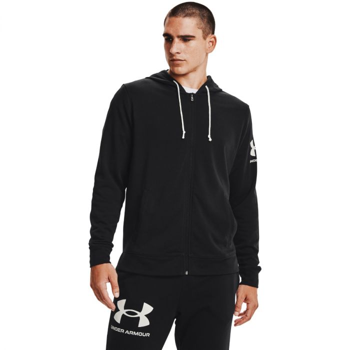 Men's Hoodie Rival Terry FZ HD Black - Under Armour