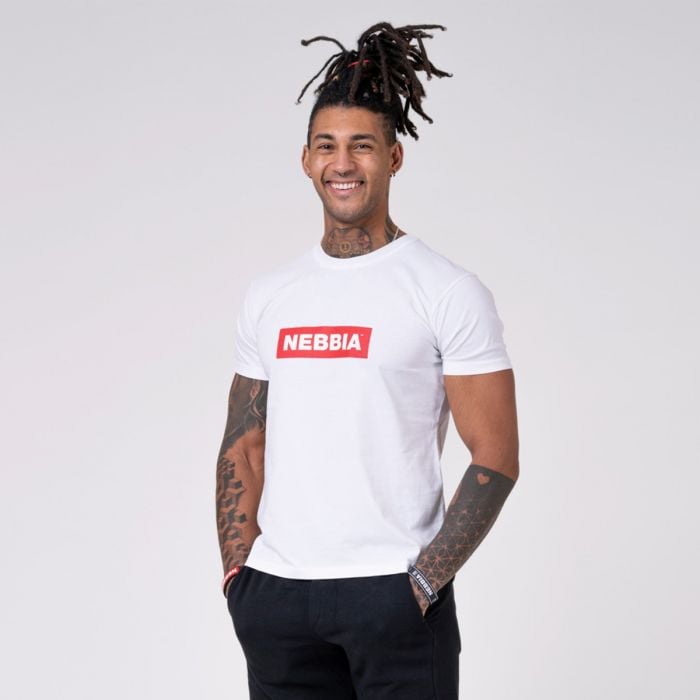 Men‘s T-shirt Basic White - NEBBIA